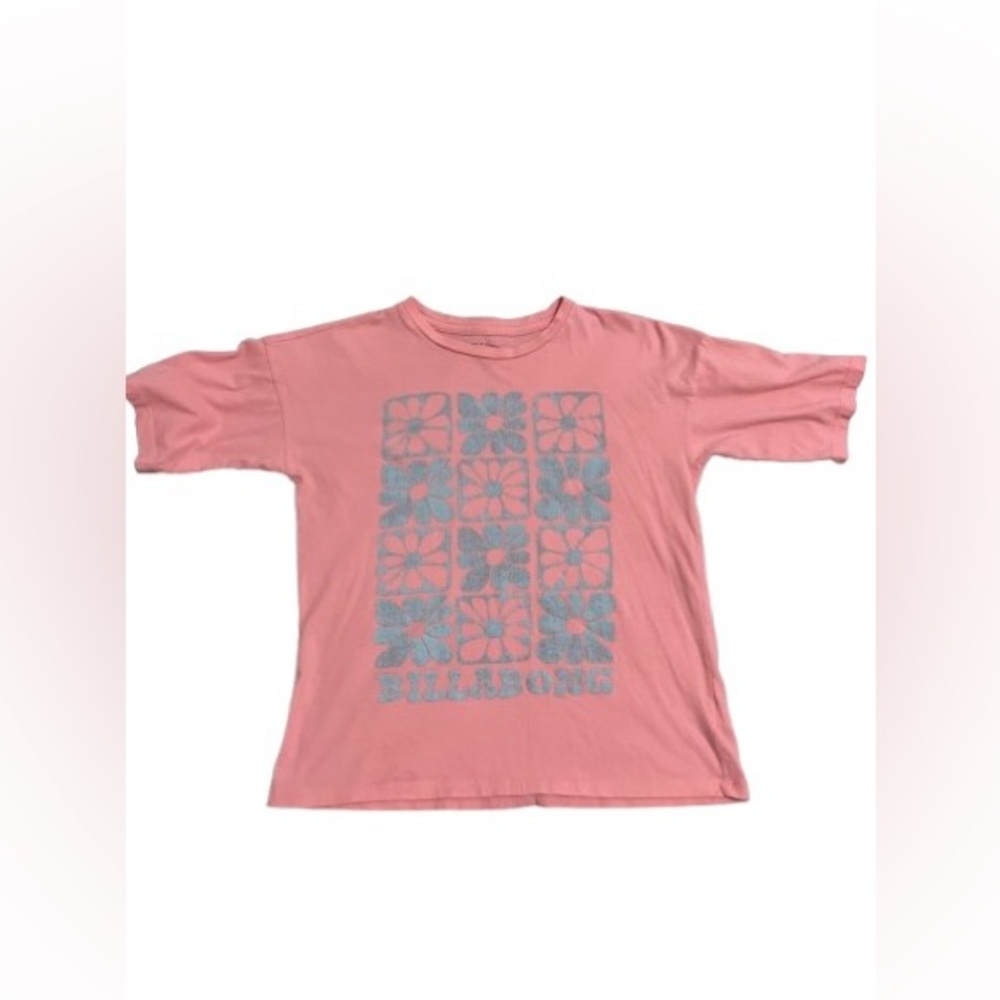 Billabong Crop Block Floral Tee Sz S